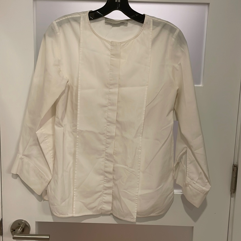 Stella Mccartney White Hidden Button Down - Size 38